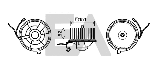 Moteur électrique, pulseur d'air habitacle EACLIMA 42A67005