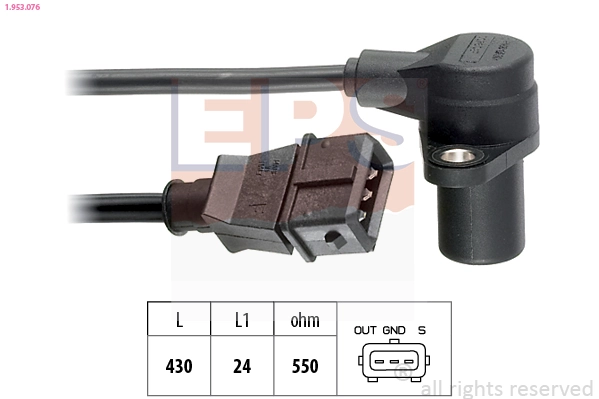 Capteur, vitesse de rotation du moteur EPS 1.953.076