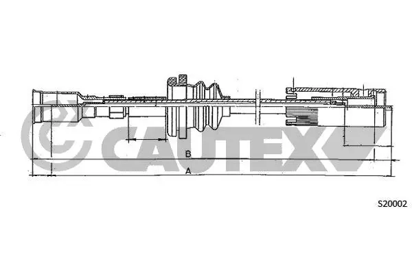 Câble flexible de commande de compteur CAUTEX 483127
