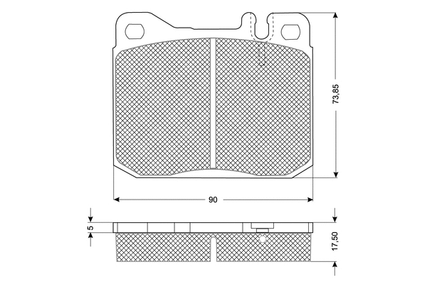 Kit de plaquettes de frein, frein à disque PROCODIS FRANCE PF10222