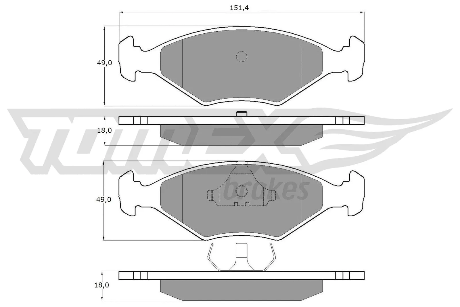 Kit de plaquettes de frein, frein à disque TOMEX Brakes TX 10-79