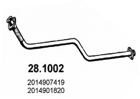 Tuyau d'échappement ASSO 28.1002