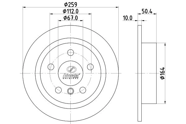 Disque de frein SCHNIEDER AUTOTECH BMS55.00375