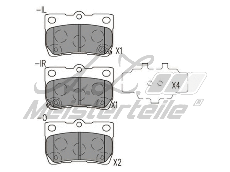 Kit de plaquettes de frein, frein à disque A.Z. Meisterteile AZMT-44-022-1599