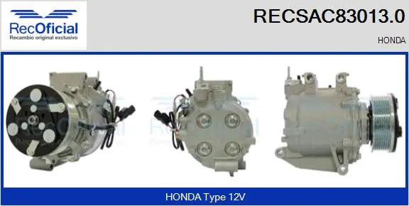 Compresseur, climatisation RECOFICIAL RECSAC83013.0