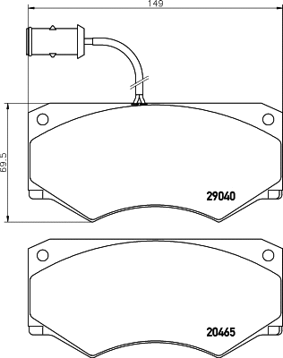 Kit de plaquettes de frein, frein à disque PAGID C4000