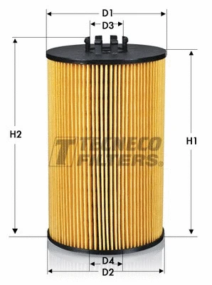 Filtre à huile TECNECO FILTERS OL013125E