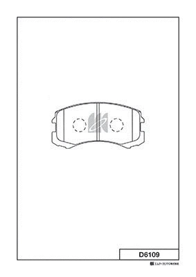 Kit de plaquettes de frein, frein à disque MK Kashiyama D6109