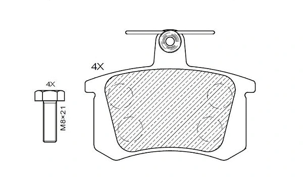 Kit de plaquettes de frein, frein à disque KLAXCAR FRANCE 24843z