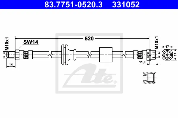 Flexible de frein ATE-APAC 83.7751-0520.3