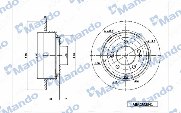 Disque de frein MANDO MBC030041