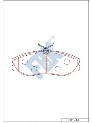 Kit de plaquettes de frein, frein à disque FBK FD1213
