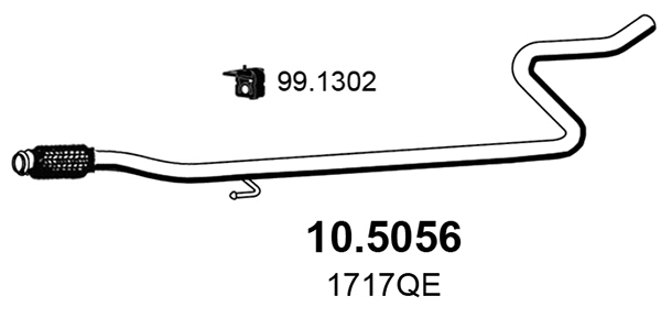 Tuyau d'échappement ASSO 10.5056