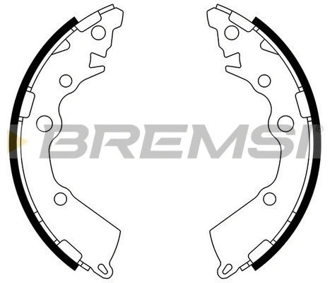 Jeu de mâchoires de frein BREMSI GF0805