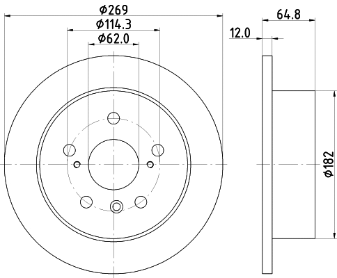 Disque de frein MINTEX MDC1565