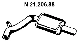 Silencieux arrière EBERSPÄCHER 21.206.88