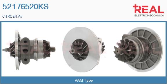 Groupe carter, turbocompresseur REAL 52176520KS