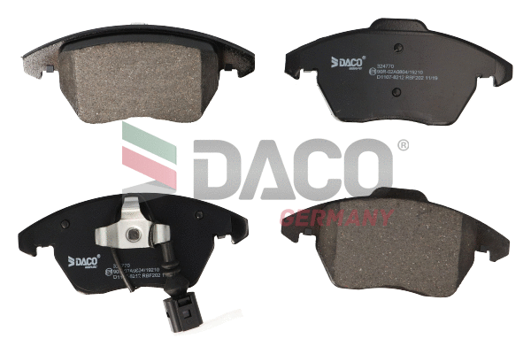 Kit de plaquettes de frein, frein à disque DACO Germany 324770