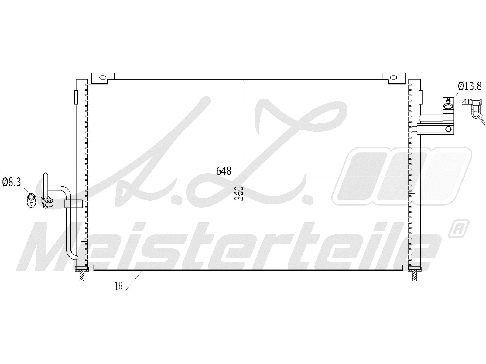 Condenseur, climatisation A.Z. Meisterteile AZMT-45-030-1110