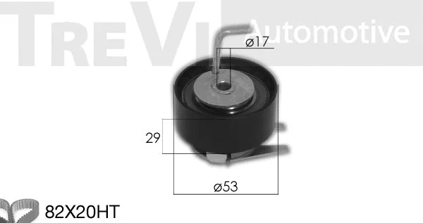 Kit de courroie crantée TREVI AUTOMOTIVE KD1468
