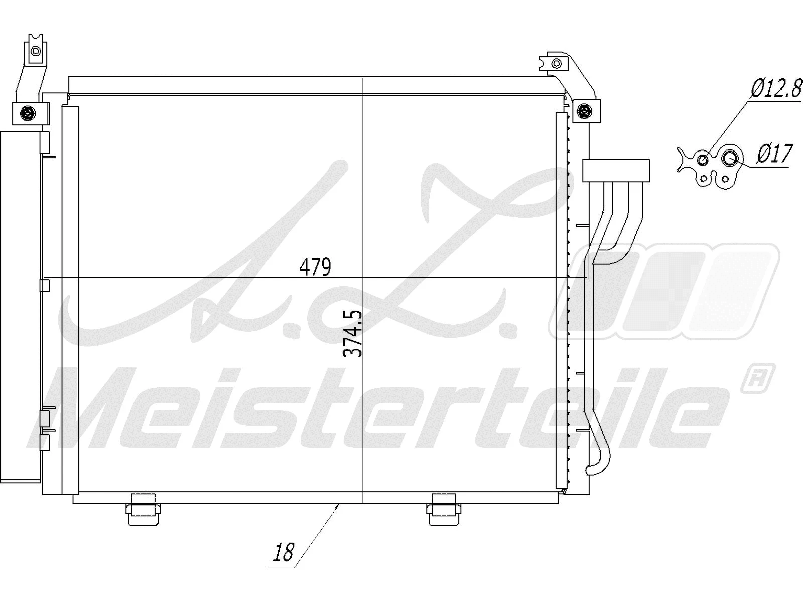 Condenseur, climatisation A.Z. Meisterteile AZMT-45-030-1151