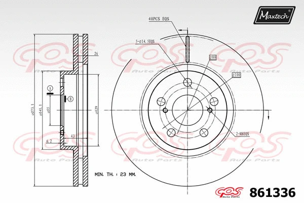 Disque de frein MAXTECH 861336