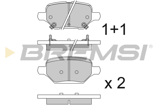 Kit de plaquettes de frein, frein à disque BREMSI BP3840