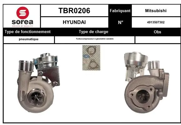 Turbocompresseur, suralimentation EAI TBR0206