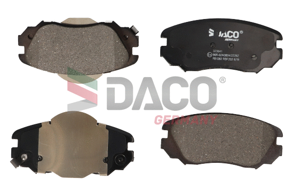 Kit de plaquettes de frein, frein à disque DACO Germany 323641