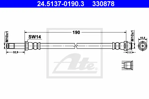 Flexible de frein ATE-APAC 24.5137-0190.3