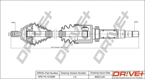 Arbre de transmission Dr!ve+ DP2110.10.0394