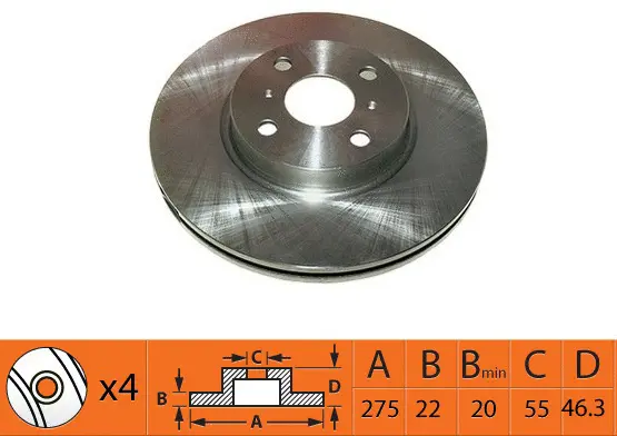 Disque de frein SB BR21195T
