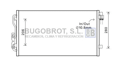 Condenseur, climatisation BUGOBROT 62-BW5434