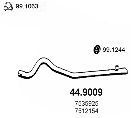Tuyau d'échappement ASSO 44.9009
