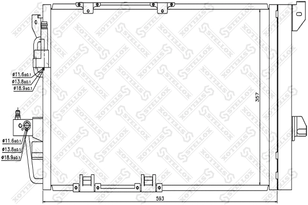 Condenseur, climatisation STELLOX 10-45035-SX