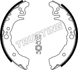 Jeu de mâchoires de frein TRUSTING 115.305