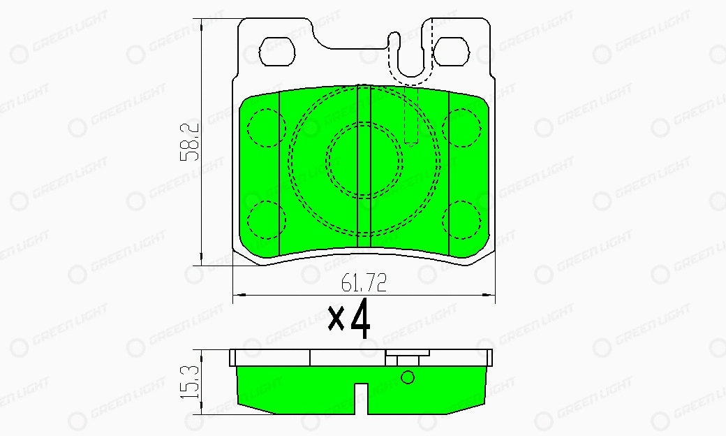Kit de plaquettes de frein, frein à disque Automotive Adriado GLBP0219