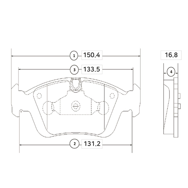Kit de plaquettes de frein, frein à disque CTR GK0001