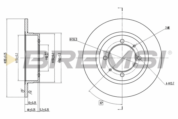 Disque de frein BREMSI CD6409S