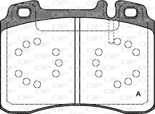 Kit de plaquettes de frein, frein à disque OPEN PARTS BPA0379.20