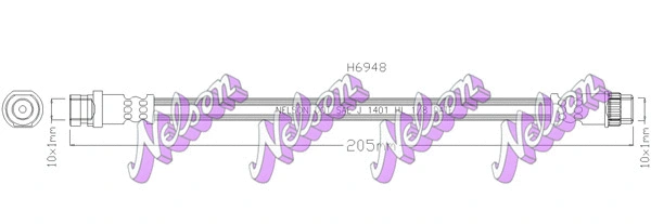 Flexible de frein KAWE H6948