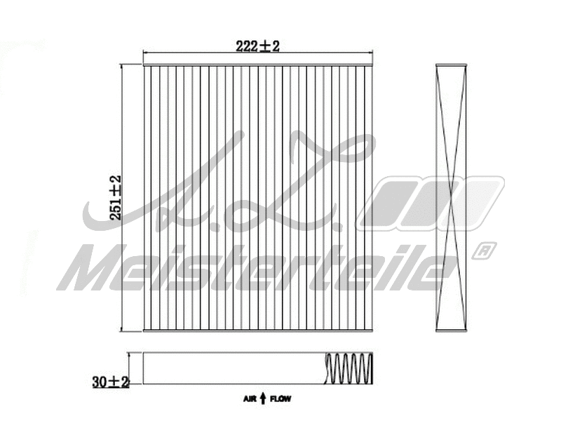 Filtre, air de l'habitacle A.Z. Meisterteile AZMT-41-010-1538