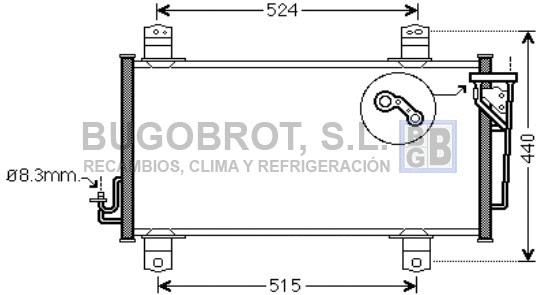 Condenseur, climatisation BUGOBROT 62-MZ5231