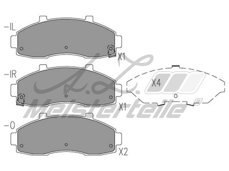 Kit de plaquettes de frein, frein à disque A.Z. Meisterteile AZMT-44-022-1829