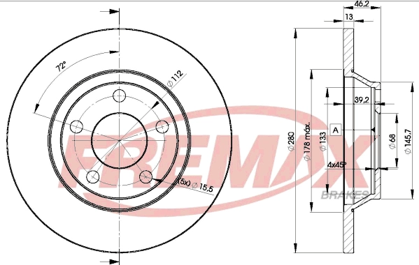 Disque de frein FREMAX BD-4064