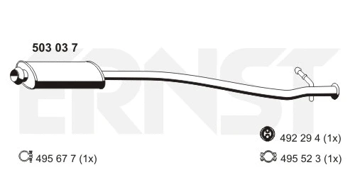 Silencieux central ERNST 503037