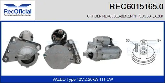 Démarreur RECOFICIAL REC6015165.0