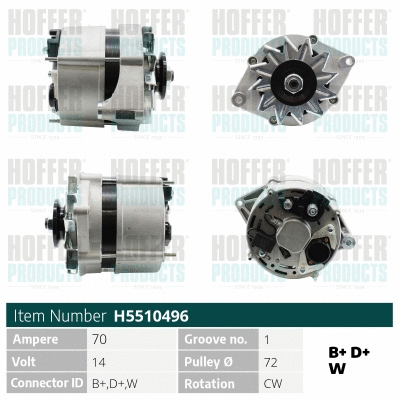 Alternateur HOFFER H5510496