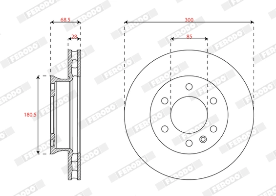 Disque de frein FERODO DDF3034-1