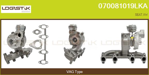 Turbocompresseur, suralimentation LGK 070081019LKA